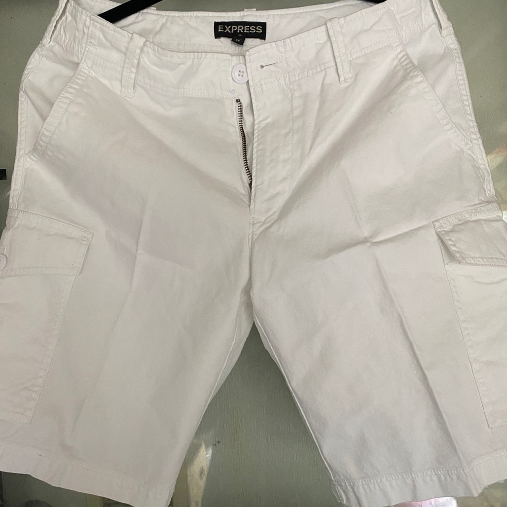 White Cargo Shorts